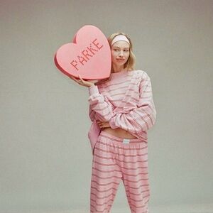 Parke Peony Striped Mockneck XXL